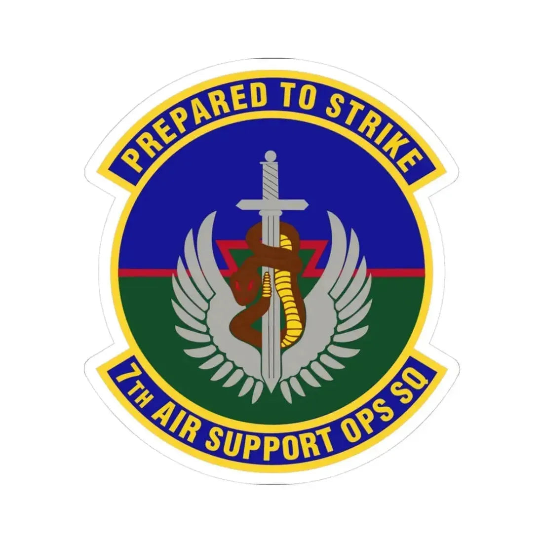 7th Air Support Operations Squadron (U.S. Air Force) STICKER Vinyl Kiss-Cut Decal 3 Inch White - The Sticker Space