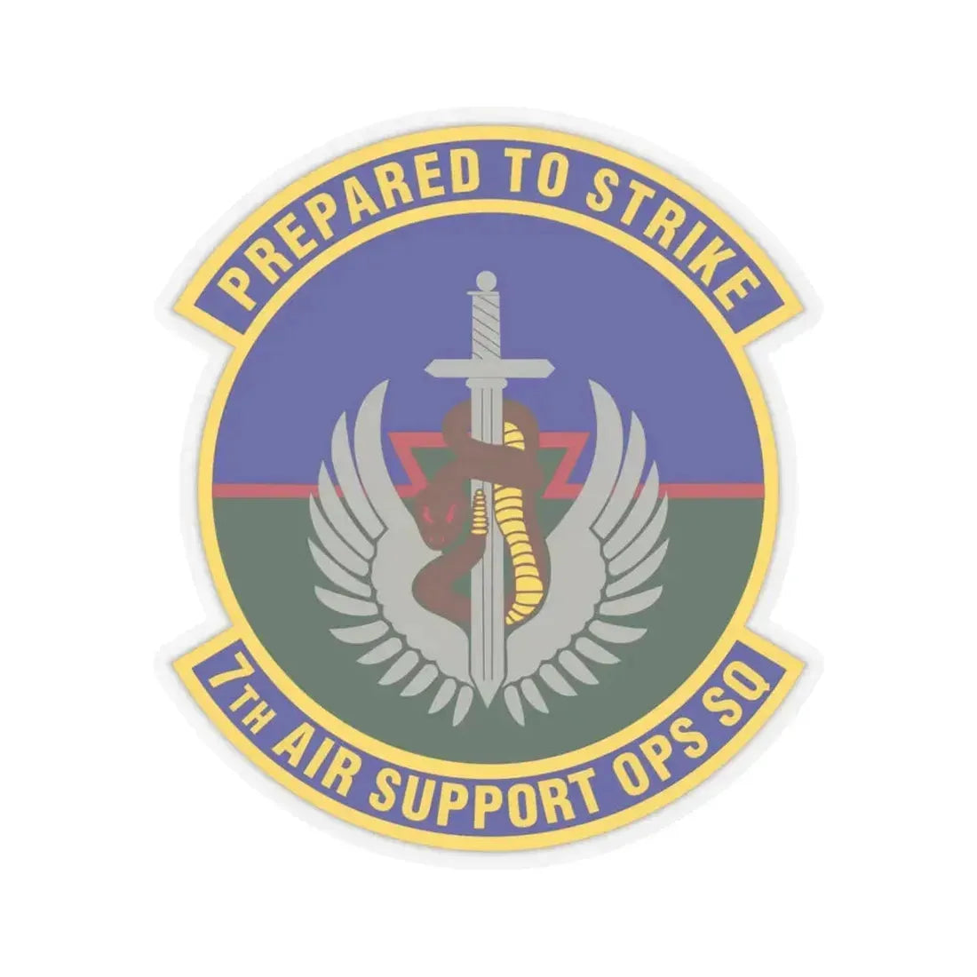 7th Air Support Operations Squadron (U.S. Air Force) STICKER Vinyl Kiss-Cut Decal 4 Inch Transparent - The Sticker Space