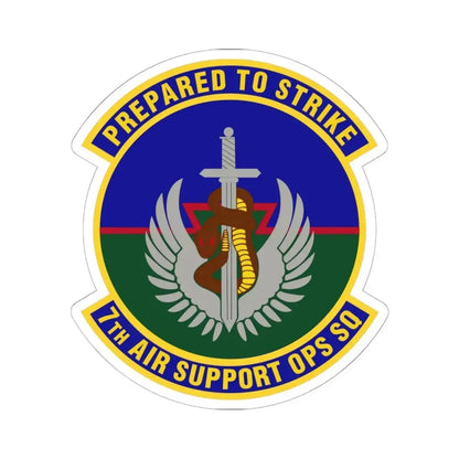 7th Air Support Operations Squadron (U.S. Air Force) STICKER Vinyl Kiss-Cut Decal 6 Inch White - The Sticker Space