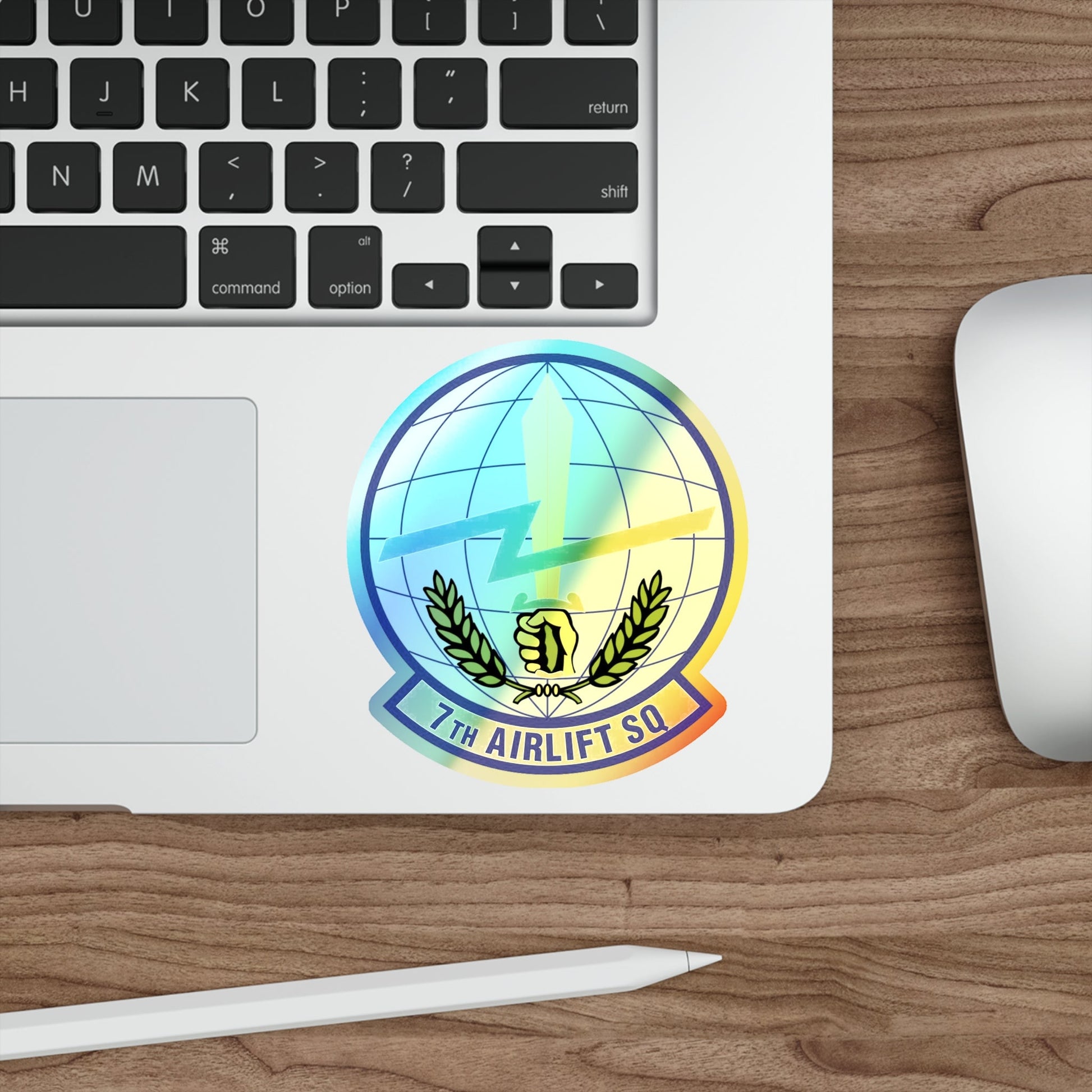7th Airlift Squadron (U.S. Air Force) Holographic STICKER Die-Cut Vinyl Decal-The Sticker Space