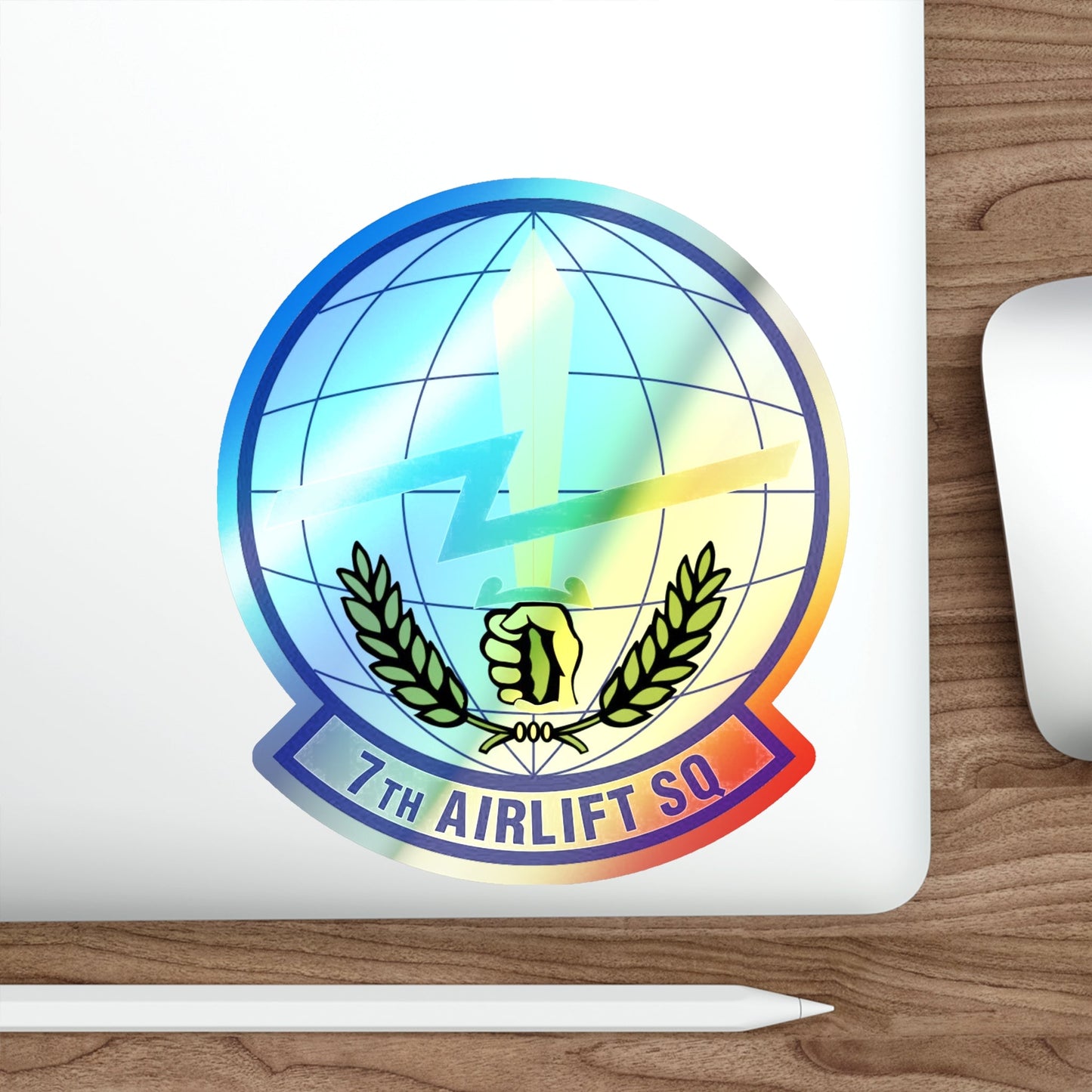 7th Airlift Squadron (U.S. Air Force) Holographic STICKER Die-Cut Vinyl Decal-The Sticker Space