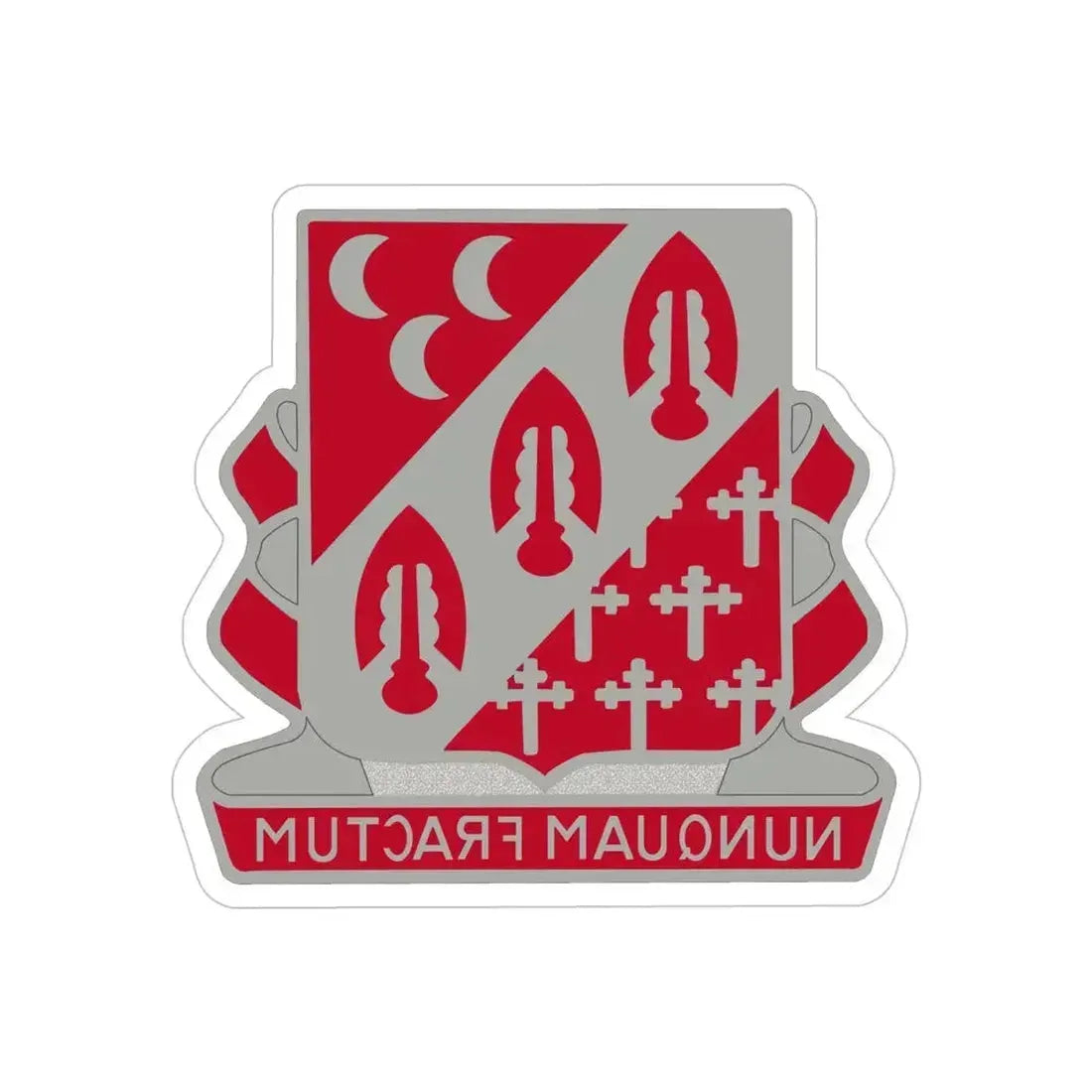 7th Artillery Regiment (U.S. Army) REVERSE PRINT Transparent Die-Cut STICKER 5 Inch Die-Cut Transparent - The Sticker Space