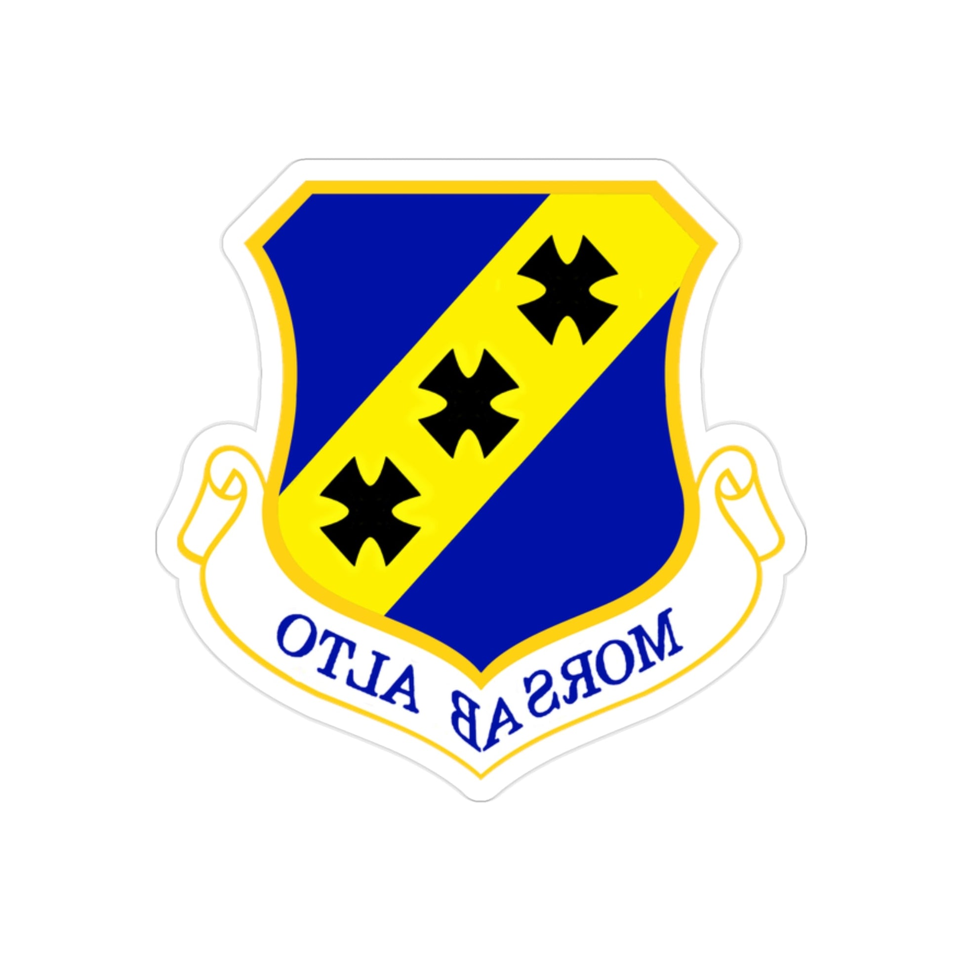 7th Bomb Wing (U.S. Air Force) REVERSE PRINT Transparent STICKER-2" × 2"-The Sticker Space