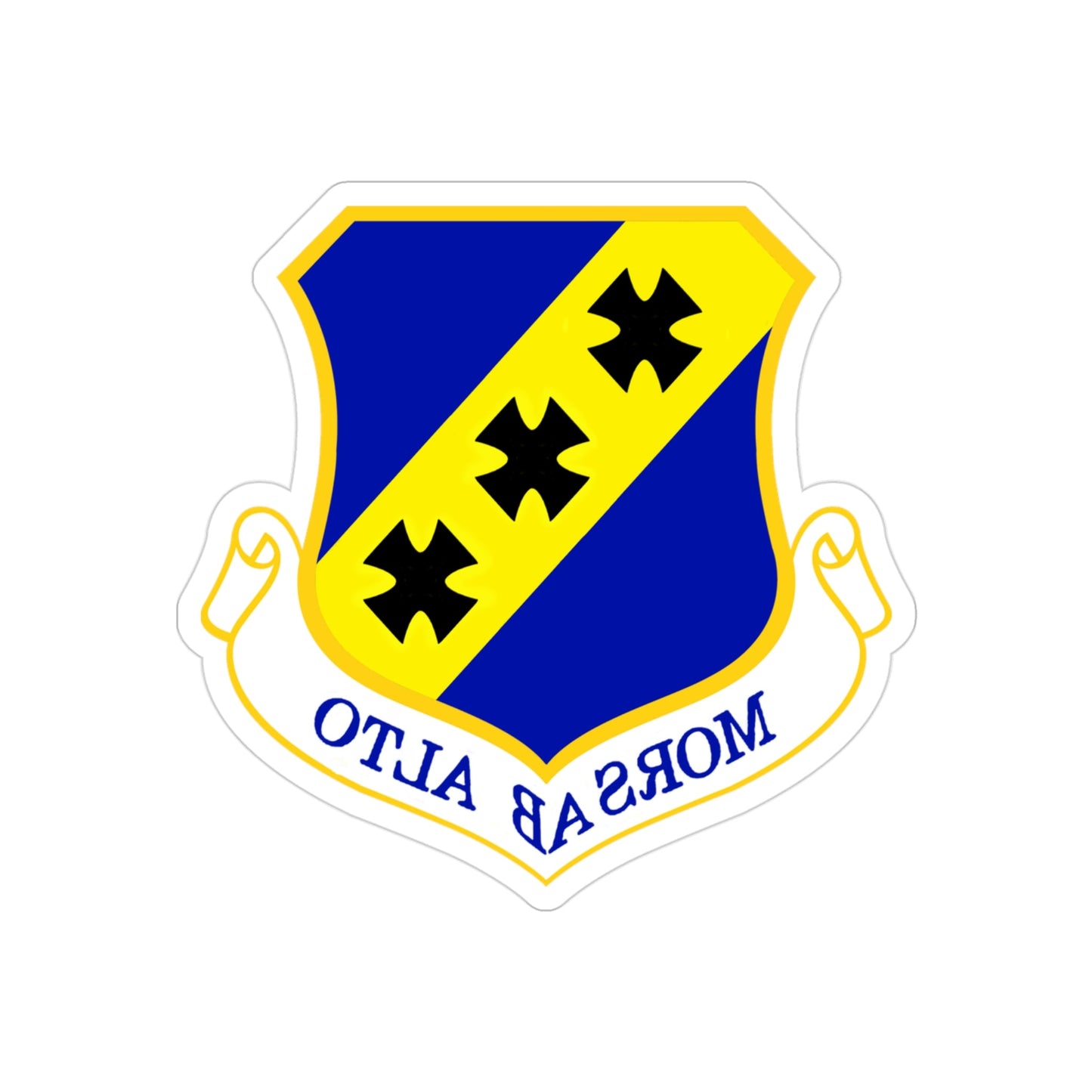 7th Bomb Wing (U.S. Air Force) REVERSE PRINT Transparent STICKER-3" × 3"-The Sticker Space