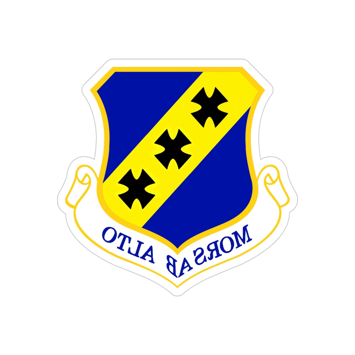 7th Bomb Wing (U.S. Air Force) REVERSE PRINT Transparent STICKER-4" × 4"-The Sticker Space