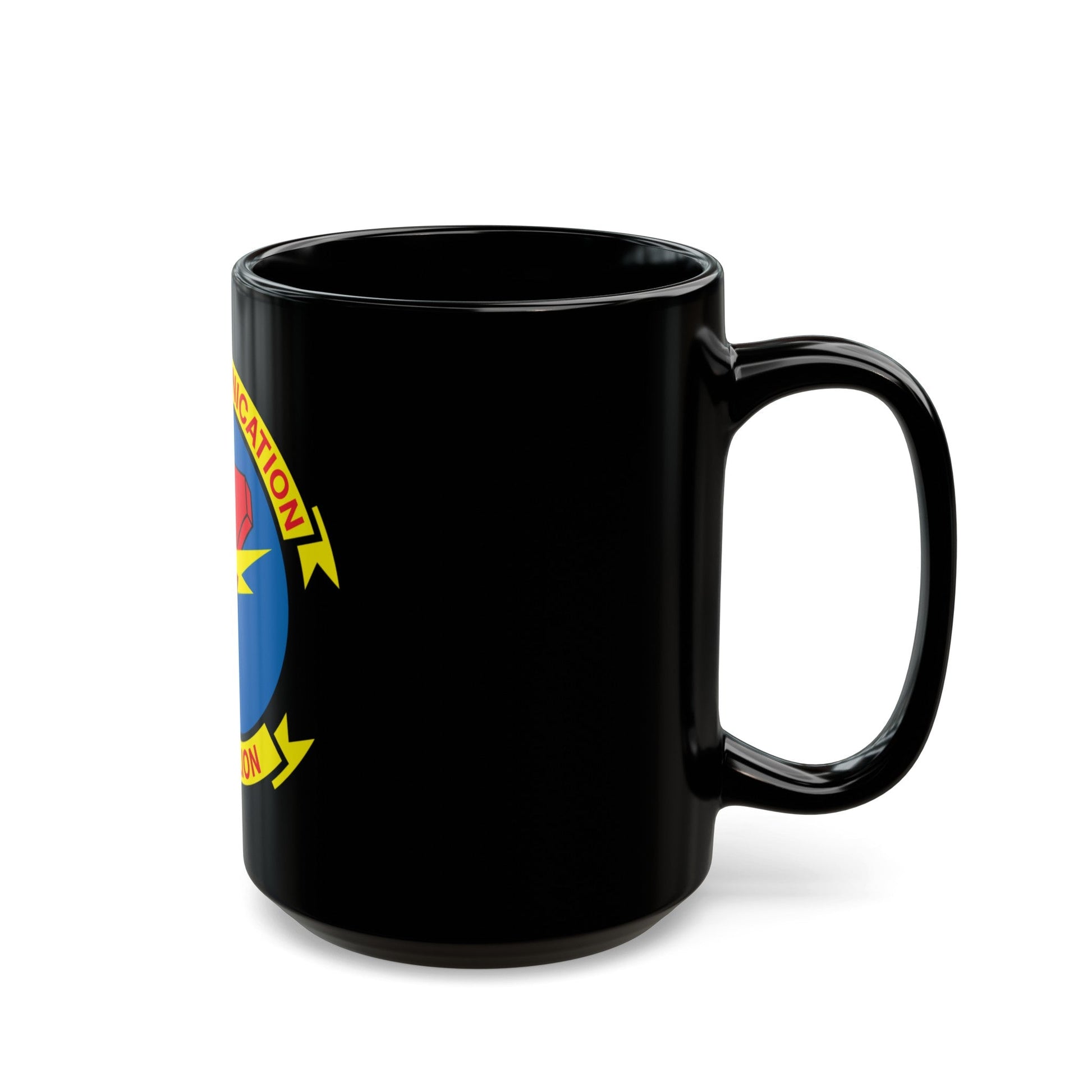 7th Communication Battalion (USMC) Black Coffee Mug-The Sticker Space