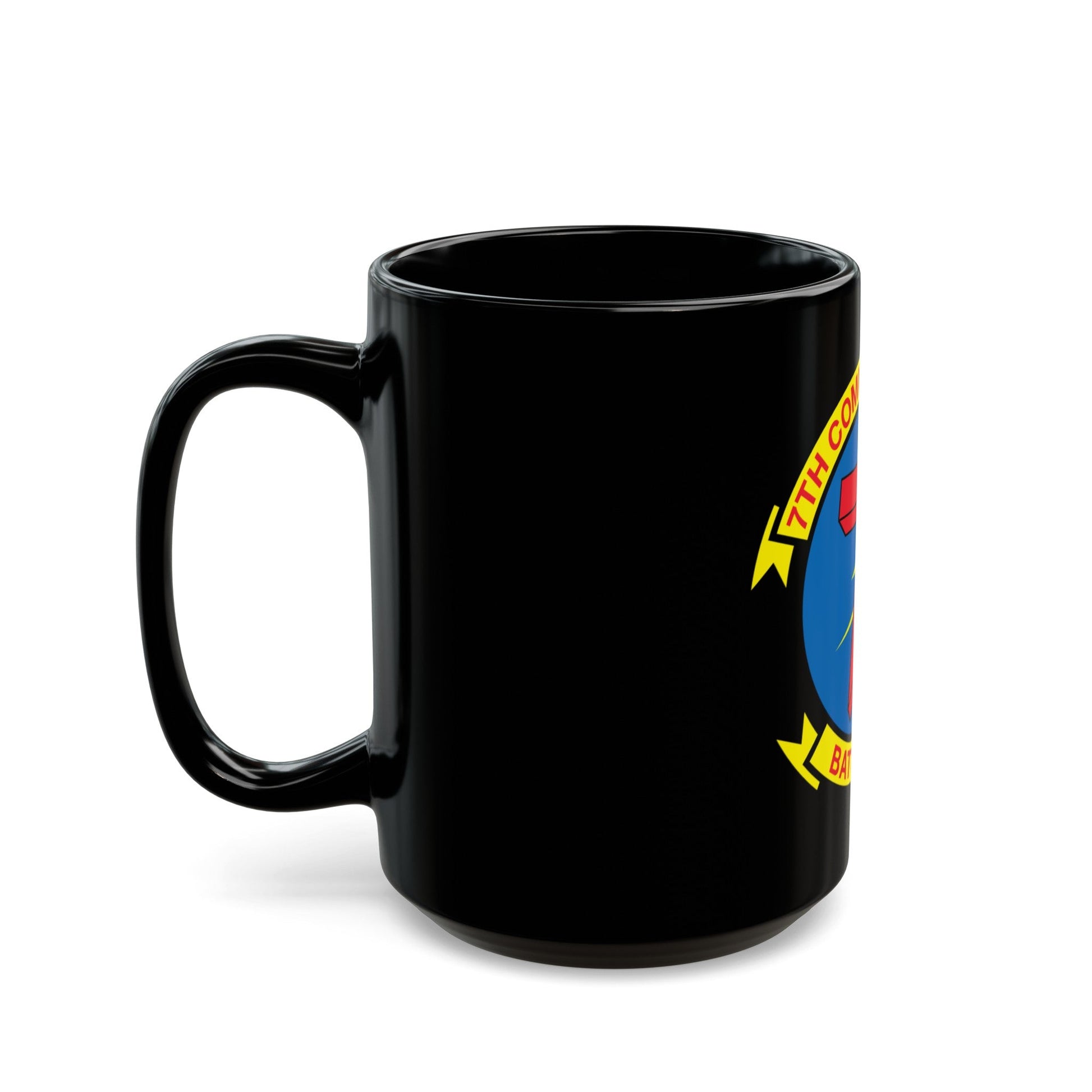 7th Communication Battalion (USMC) Black Coffee Mug-The Sticker Space