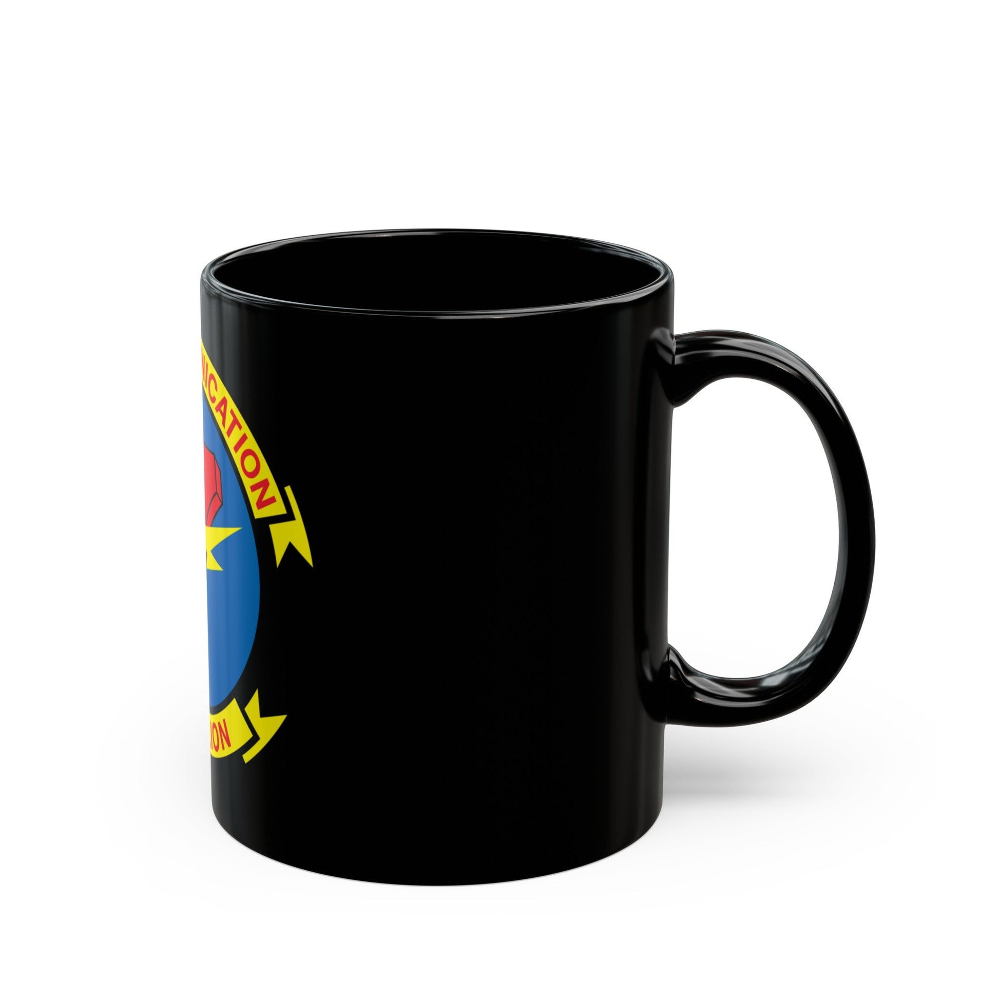 7th Communication Battalion (USMC) Black Coffee Mug-The Sticker Space