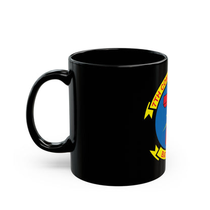 7th Communication Battalion (USMC) Black Coffee Mug-The Sticker Space