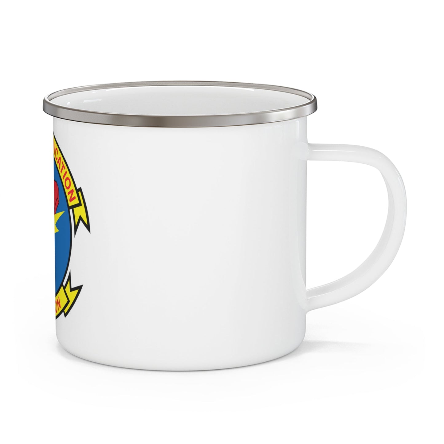 7th Communication Battalion (USMC) Enamel Mug-12oz-The Sticker Space