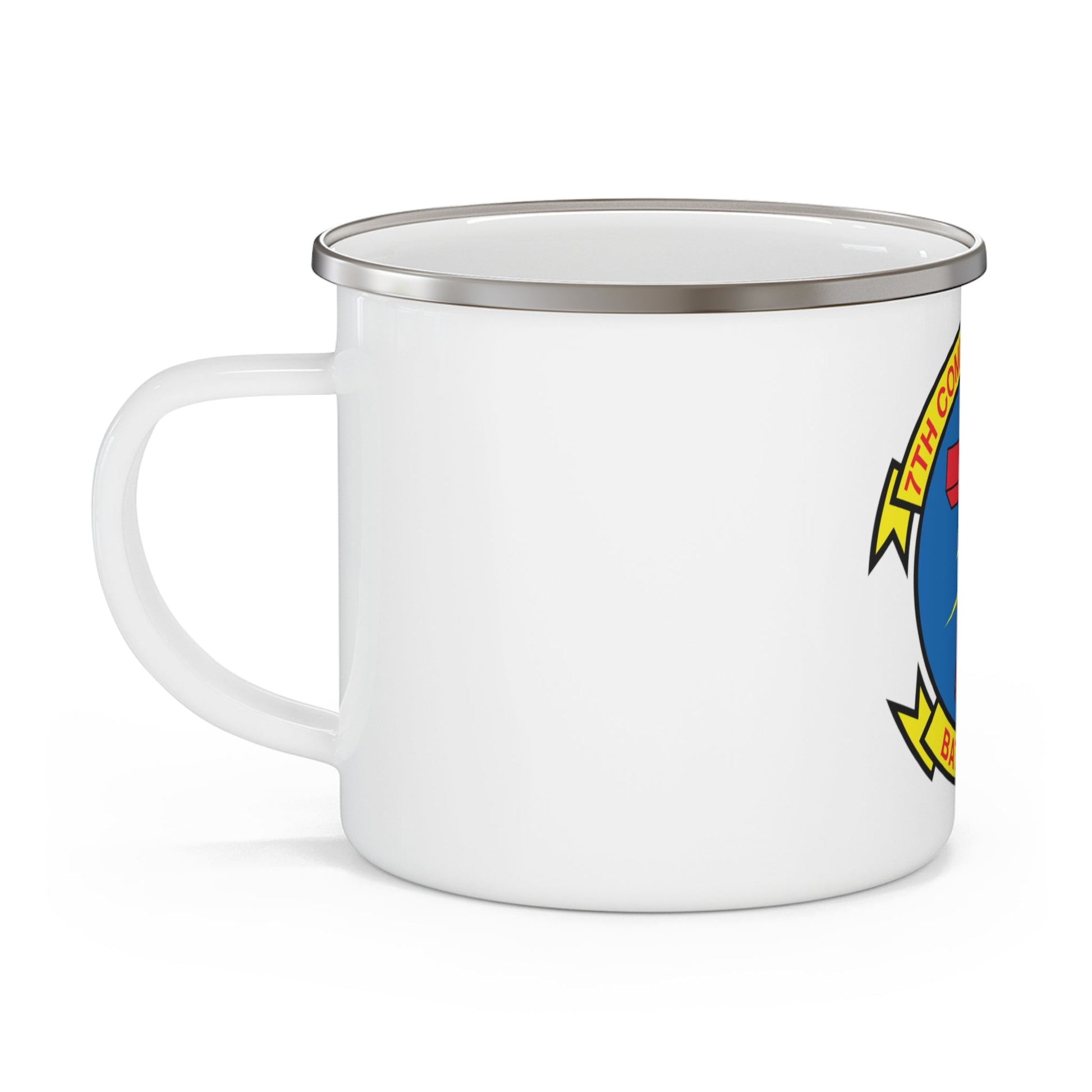 7th Communication Battalion (USMC) Enamel Mug-12oz-The Sticker Space