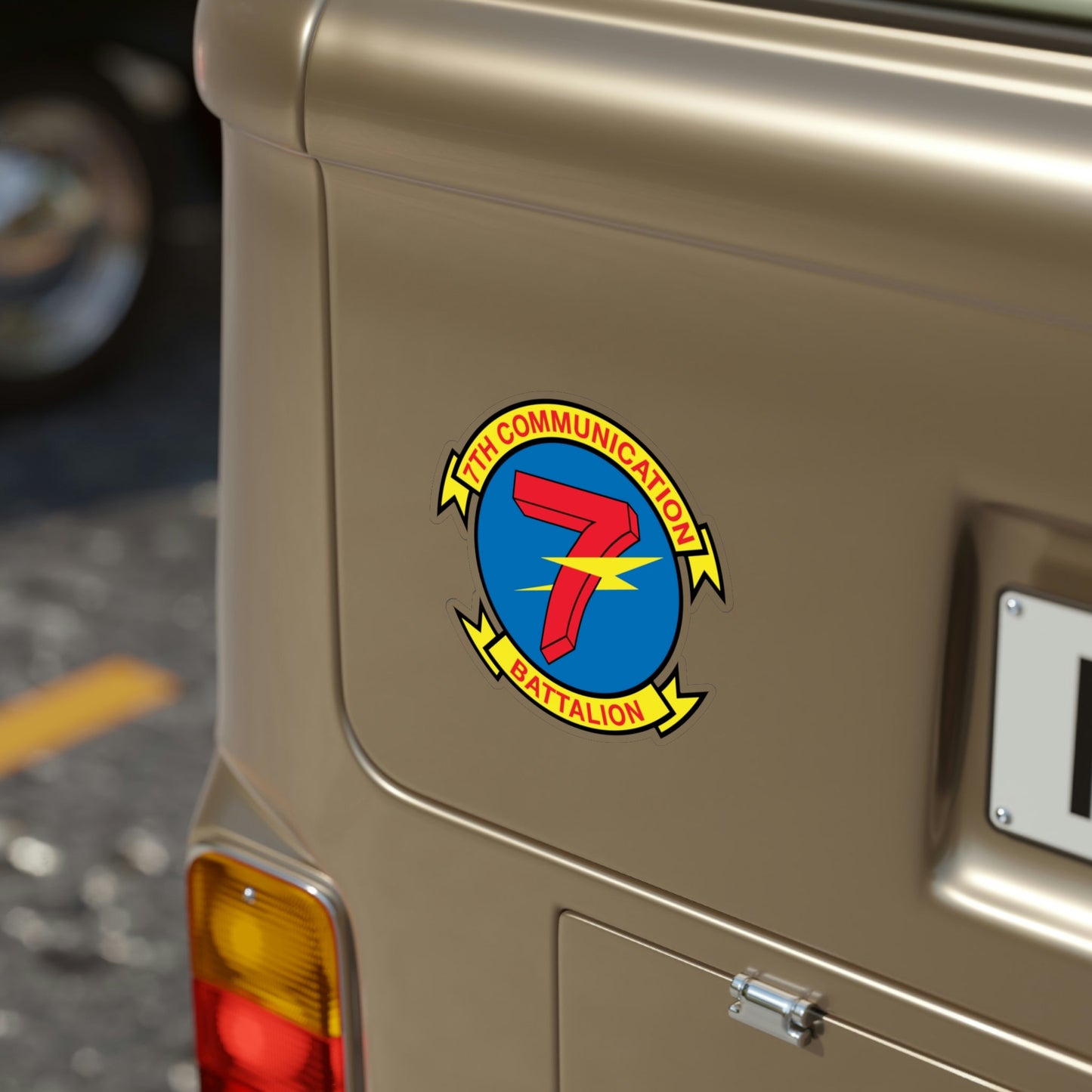 7th Communication Battalion (USMC) Transparent STICKER Die-Cut Vinyl Decal-The Sticker Space