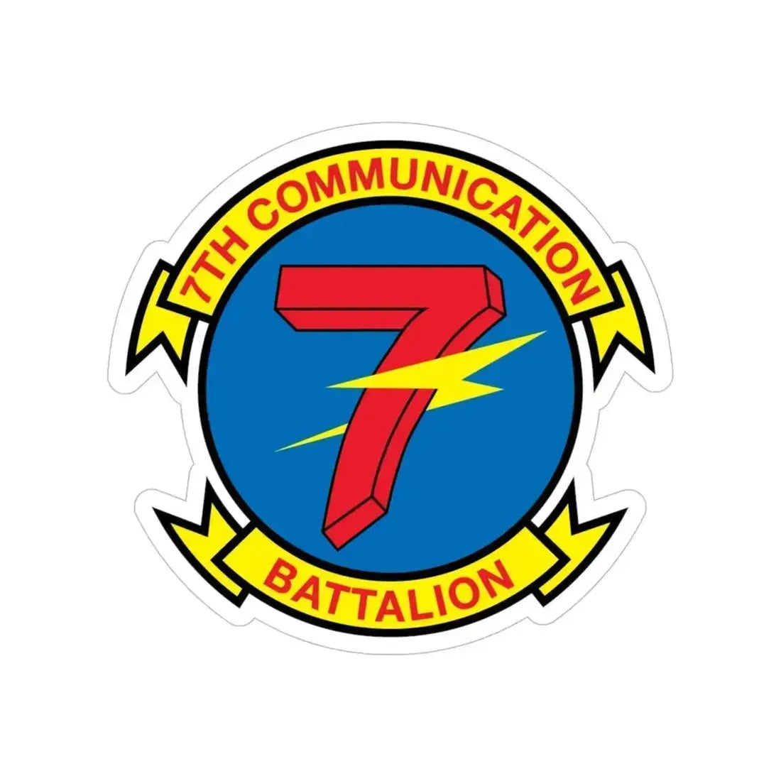 7th Communication Battalion (USMC) Transparent STICKER Die-Cut Vinyl Decal 6 Inch - The Sticker Space