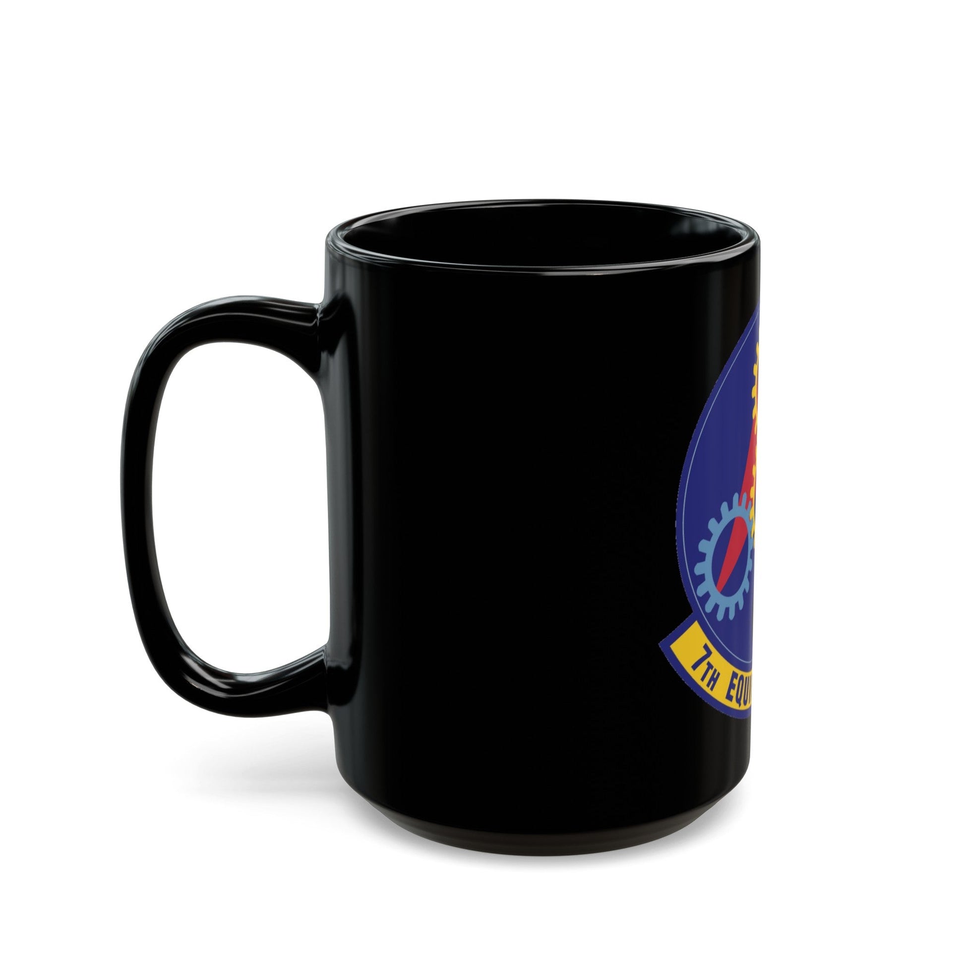 7th Equipment Maintenance Squadron (U.S. Air Force) Black Coffee Mug-The Sticker Space