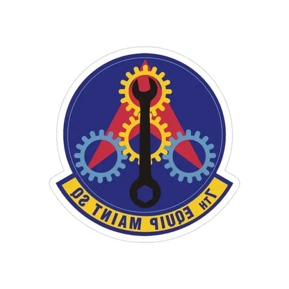 7th Equipment Maintenance Squadron (U.S. Air Force) REVERSE PRINT Transparent Die-Cut STICKER 3 Inch Die-Cut Transparent - The Sticker Space