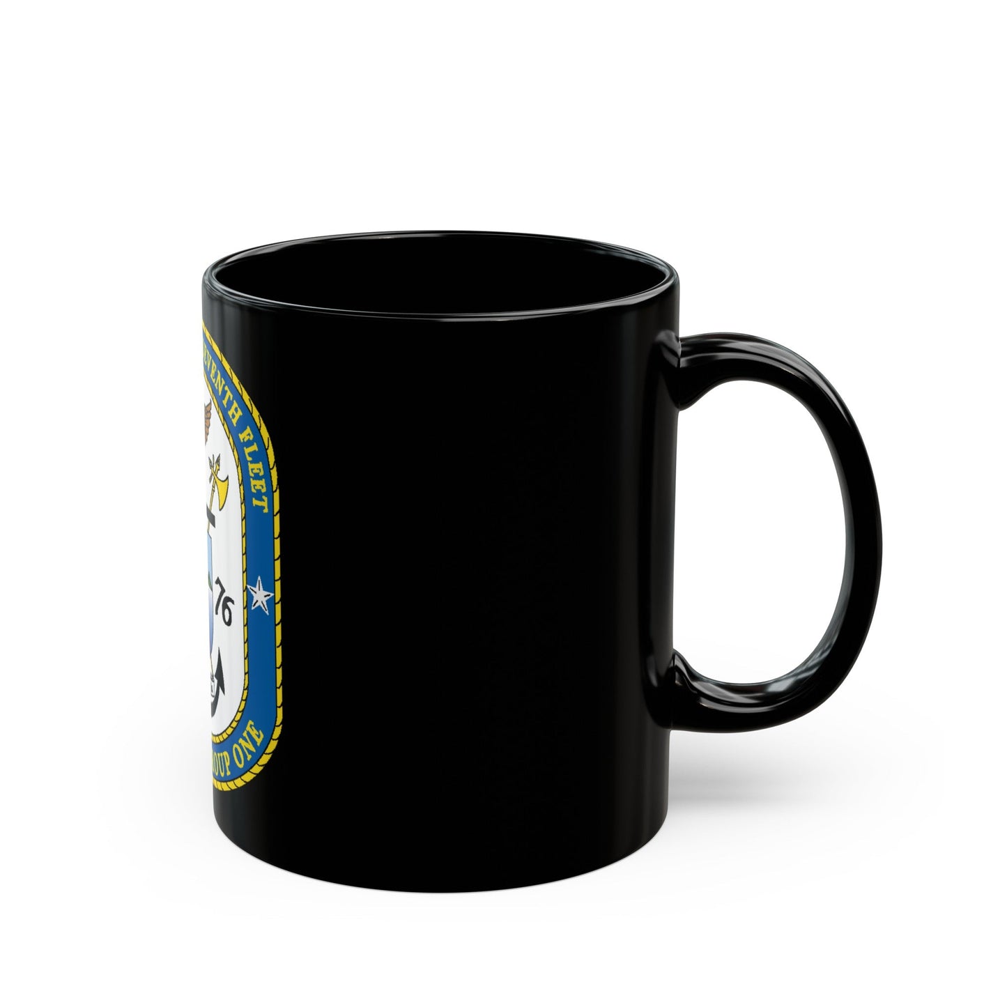 7th Fleet Amphibious Force (U.S. Navy) Black Coffee Mug-The Sticker Space