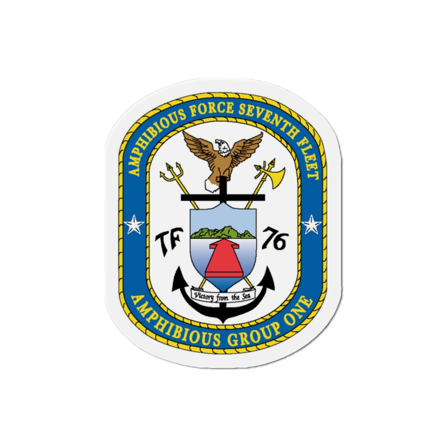 7th Fleet Amphibious Force (U.S. Navy) Die-Cut Magnet-2" x 2"-The Sticker Space