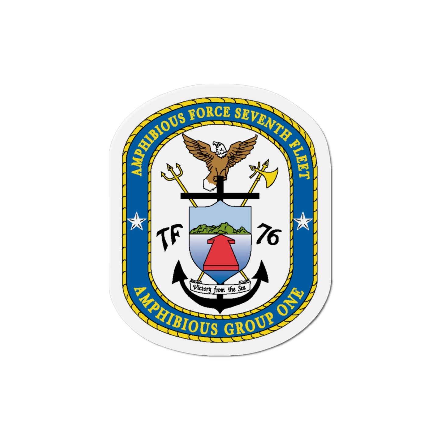 7th Fleet Amphibious Force (U.S. Navy) Die-Cut Magnet-3" x 3"-The Sticker Space