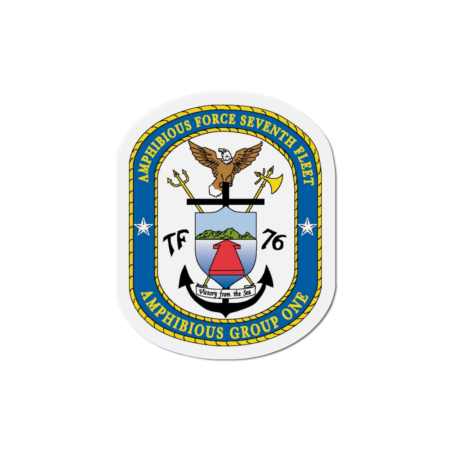 7th Fleet Amphibious Force (U.S. Navy) Die-Cut Magnet-5" x 5"-The Sticker Space