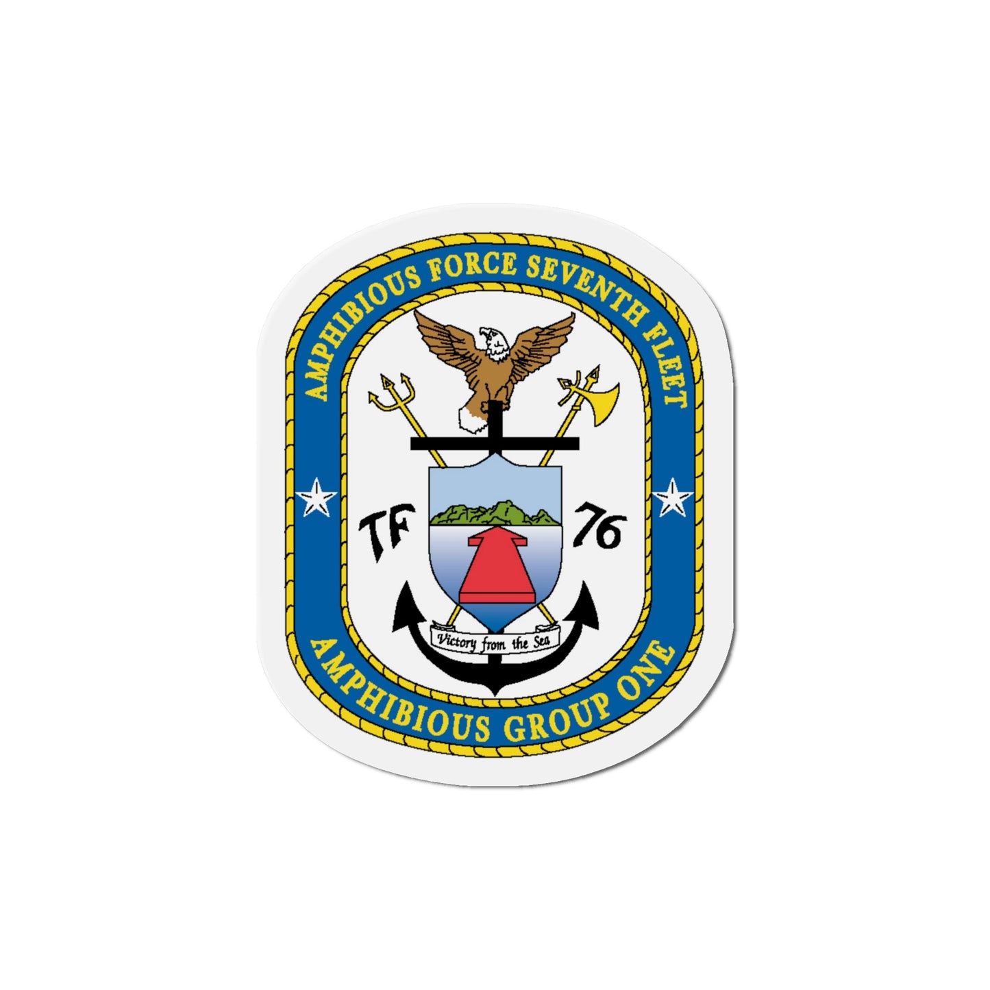 7th Fleet Amphibious Force (U.S. Navy) Die-Cut Magnet-6 × 6"-The Sticker Space