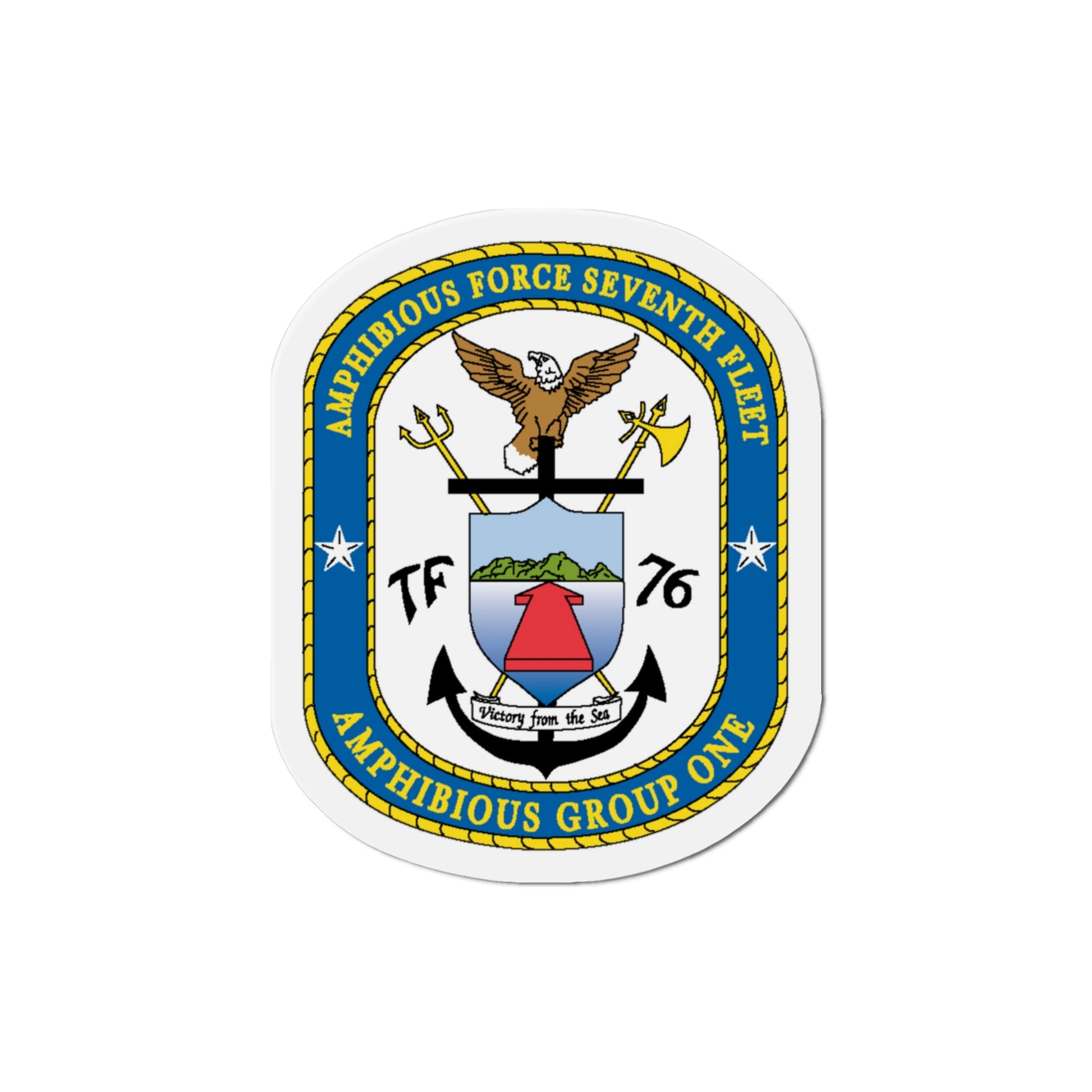 7th Fleet Amphibious Force (U.S. Navy) Die-Cut Magnet-3" x 3"-The Sticker Space