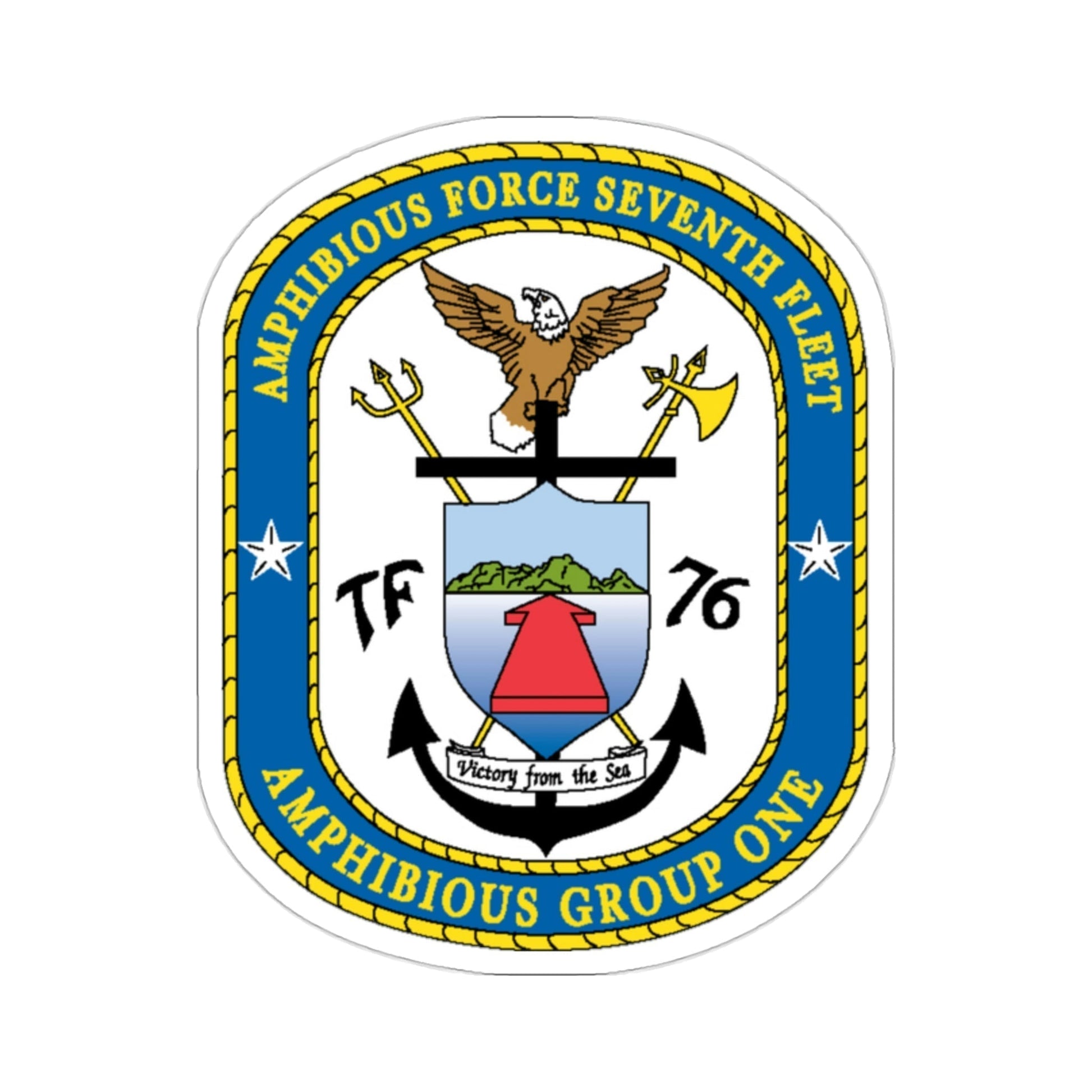 7th Fleet Amphibious Force (U.S. Navy) STICKER Vinyl Die-Cut Decal-2 Inch-The Sticker Space