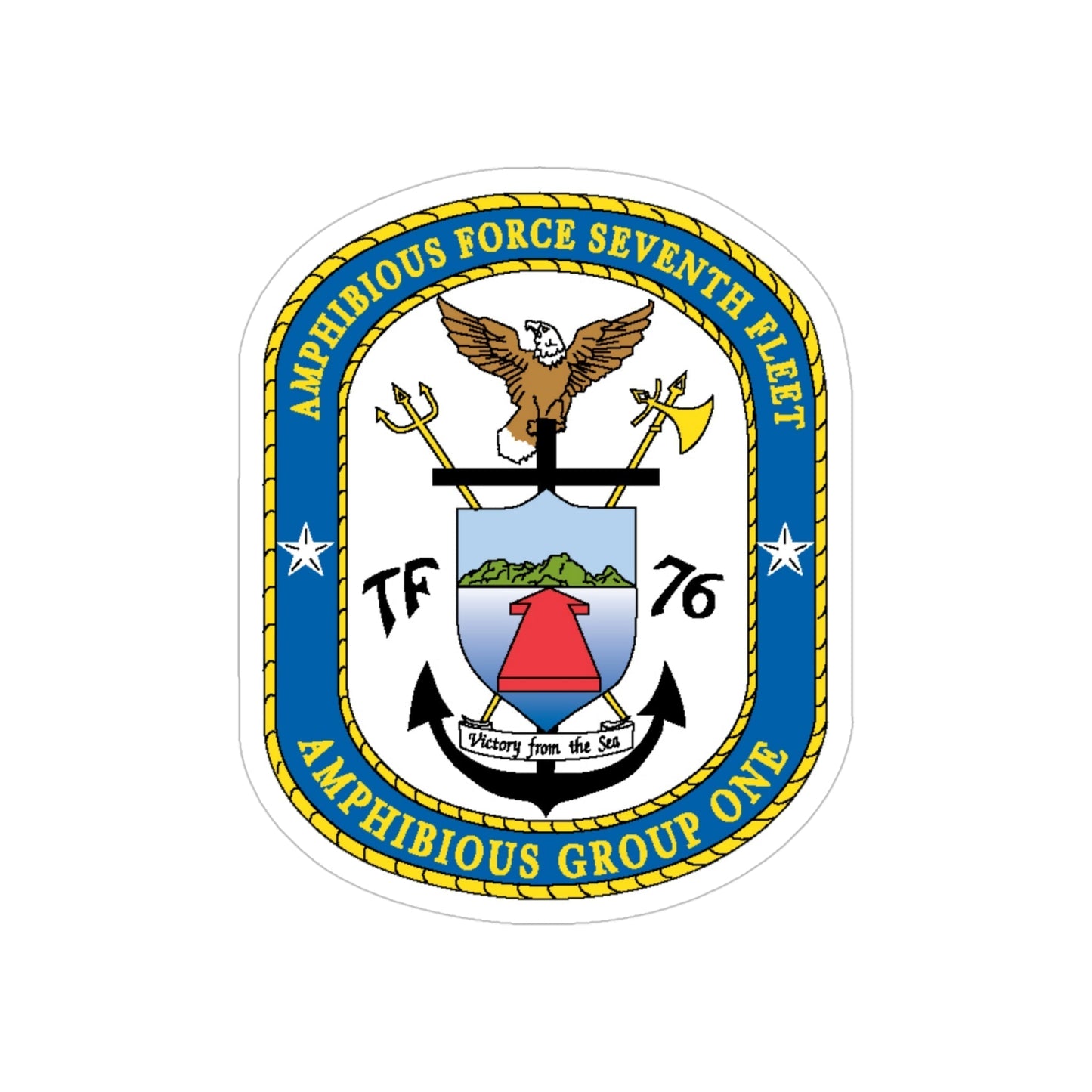 7th Fleet Amphibious Force (U.S. Navy) Transparent STICKER Die-Cut Vinyl Decal-4 Inch-The Sticker Space