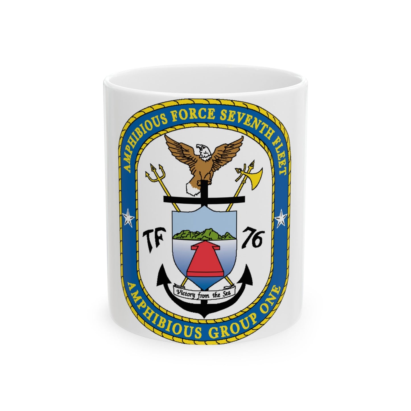 7th Fleet Amphibious Force (U.S. Navy) White Coffee Mug-11oz-The Sticker Space