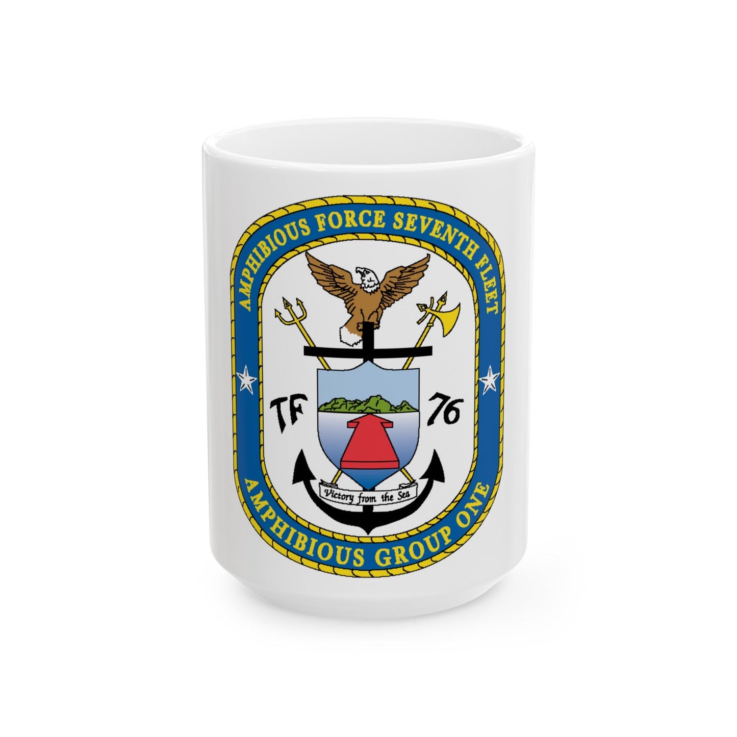 7th Fleet Amphibious Force (U.S. Navy) White Coffee Mug-15oz-The Sticker Space