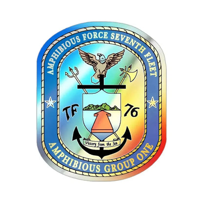 7th Fleet Amphibious Force (U.S. Navy) Holographic STICKER Die-Cut Vinyl Decal 2 Inch Holographic - The Sticker Space