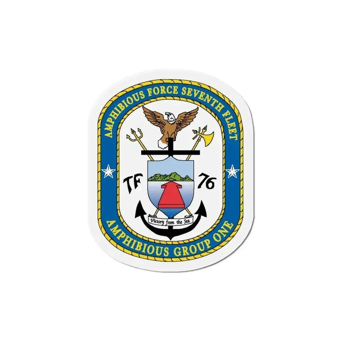 7th Fleet Amphibious Force (U.S. Navy) Refrigerator Magnet 5 Inch - The Sticker Space