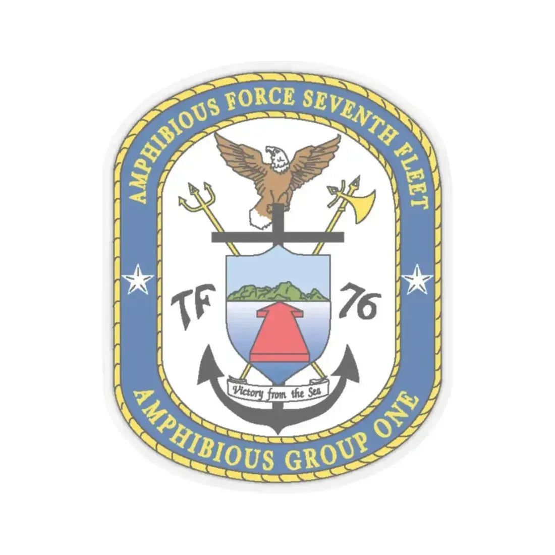 7th Fleet Amphibious Force (U.S. Navy) STICKER Vinyl Kiss-Cut Decal 2 Inch Transparent - The Sticker Space