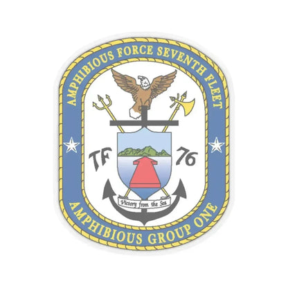 7th Fleet Amphibious Force (U.S. Navy) STICKER Vinyl Kiss-Cut Decal 2 Inch Transparent - The Sticker Space