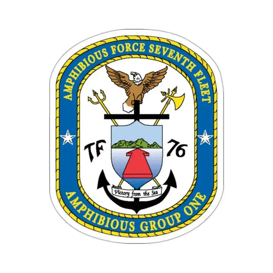 7th Fleet Amphibious Force (U.S. Navy) STICKER Vinyl Kiss-Cut Decal 2 Inch White - The Sticker Space