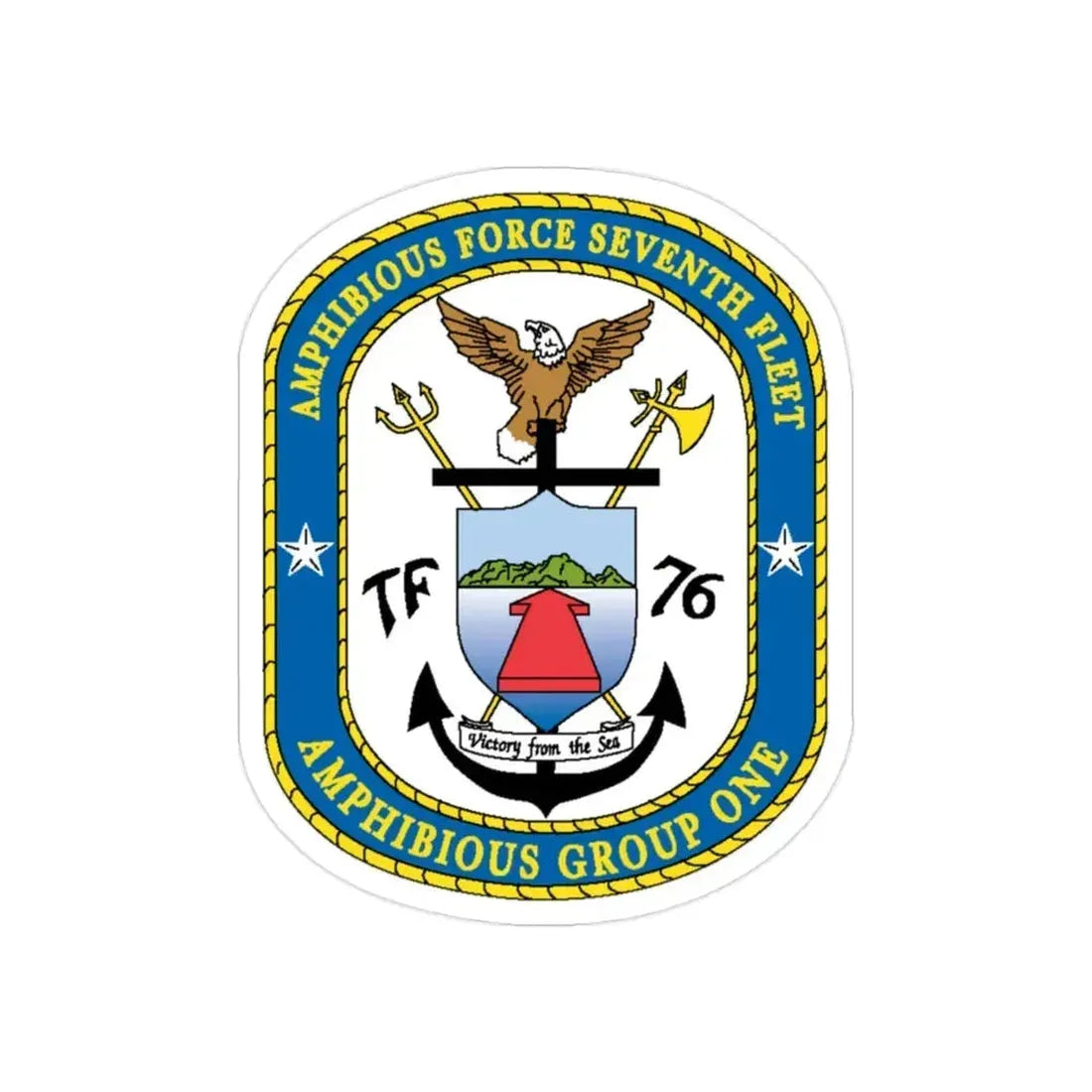 7th Fleet Amphibious Force (U.S. Navy) Transparent STICKER Die-Cut Vinyl Decal 2 Inch Transparent - The Sticker Space