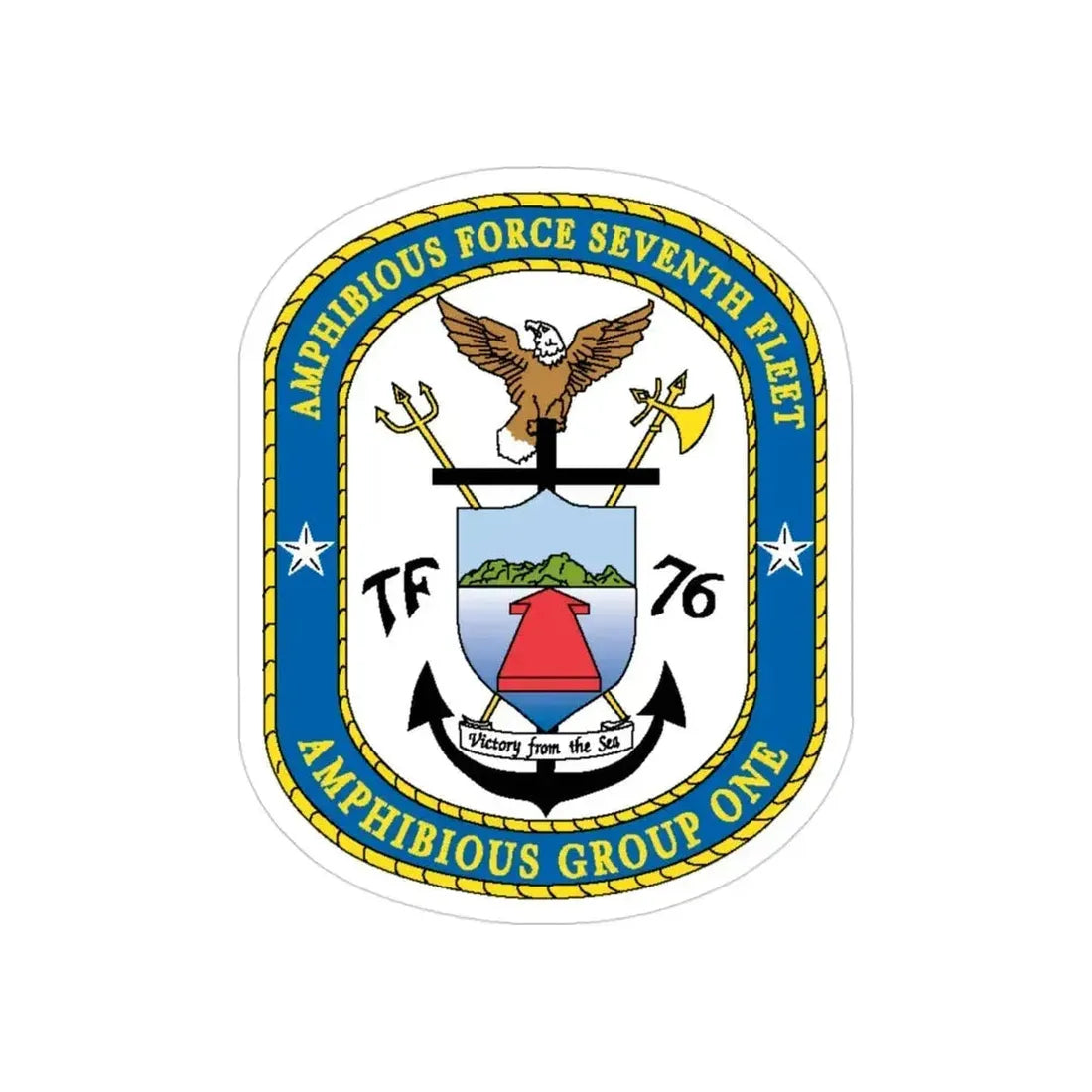 7th Fleet Amphibious Force (U.S. Navy) Transparent STICKER Die-Cut Vinyl Decal 3 Inch Transparent - The Sticker Space