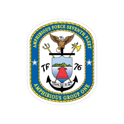 7th Fleet Amphibious Force (U.S. Navy) Transparent STICKER Die-Cut Vinyl Decal 3 Inch Transparent - The Sticker Space