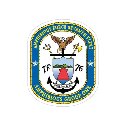 7th Fleet Amphibious Force (U.S. Navy) Transparent STICKER Die-Cut Vinyl Decal 5 Inch Transparent - The Sticker Space
