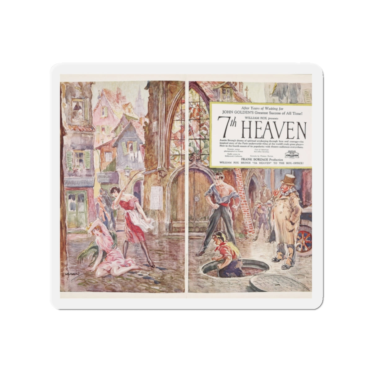 7th Heaven (Magazine Illustration) Refrigerator Magnet-2" x 2"-The Sticker Space