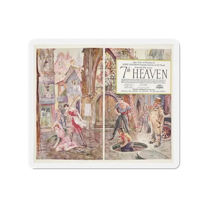 7th Heaven (Magazine Illustration) Refrigerator Magnet 3 Inch - The Sticker Space
