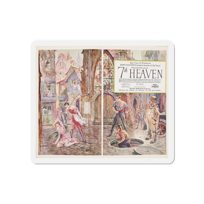 7th Heaven (Magazine Illustration) Refrigerator Magnet-5" x 5"-The Sticker Space