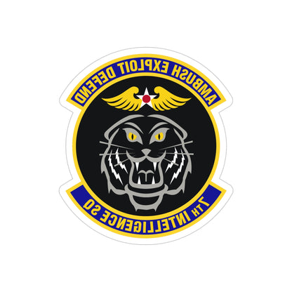 7th Intelligence Squadron (U.S. Air Force) REVERSE PRINT Transparent STICKER-6" × 6"-The Sticker Space