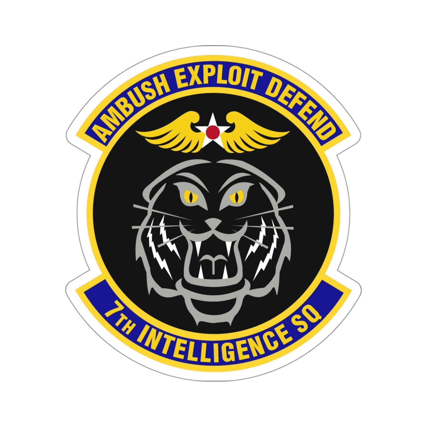 7th Intelligence Squadron (U.S. Air Force) STICKER Vinyl Die-Cut Decal-4 Inch-The Sticker Space