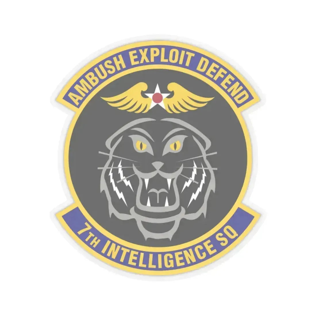7th Intelligence Squadron (U.S. Air Force) STICKER Vinyl Kiss-Cut Decal 2 Inch Transparent - The Sticker Space