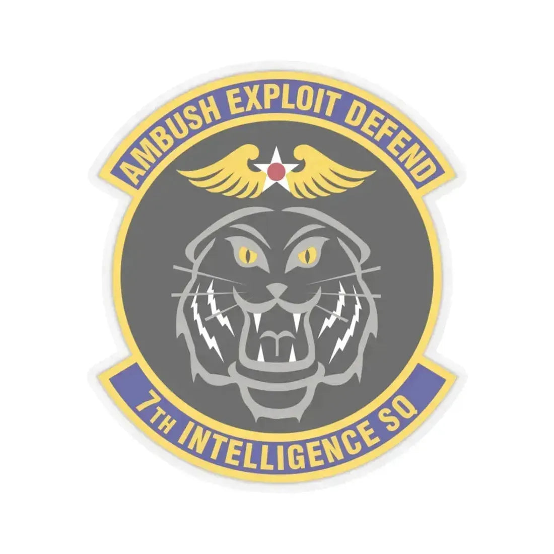 7th Intelligence Squadron (U.S. Air Force) STICKER Vinyl Kiss-Cut Decal 3 Inch Transparent - The Sticker Space