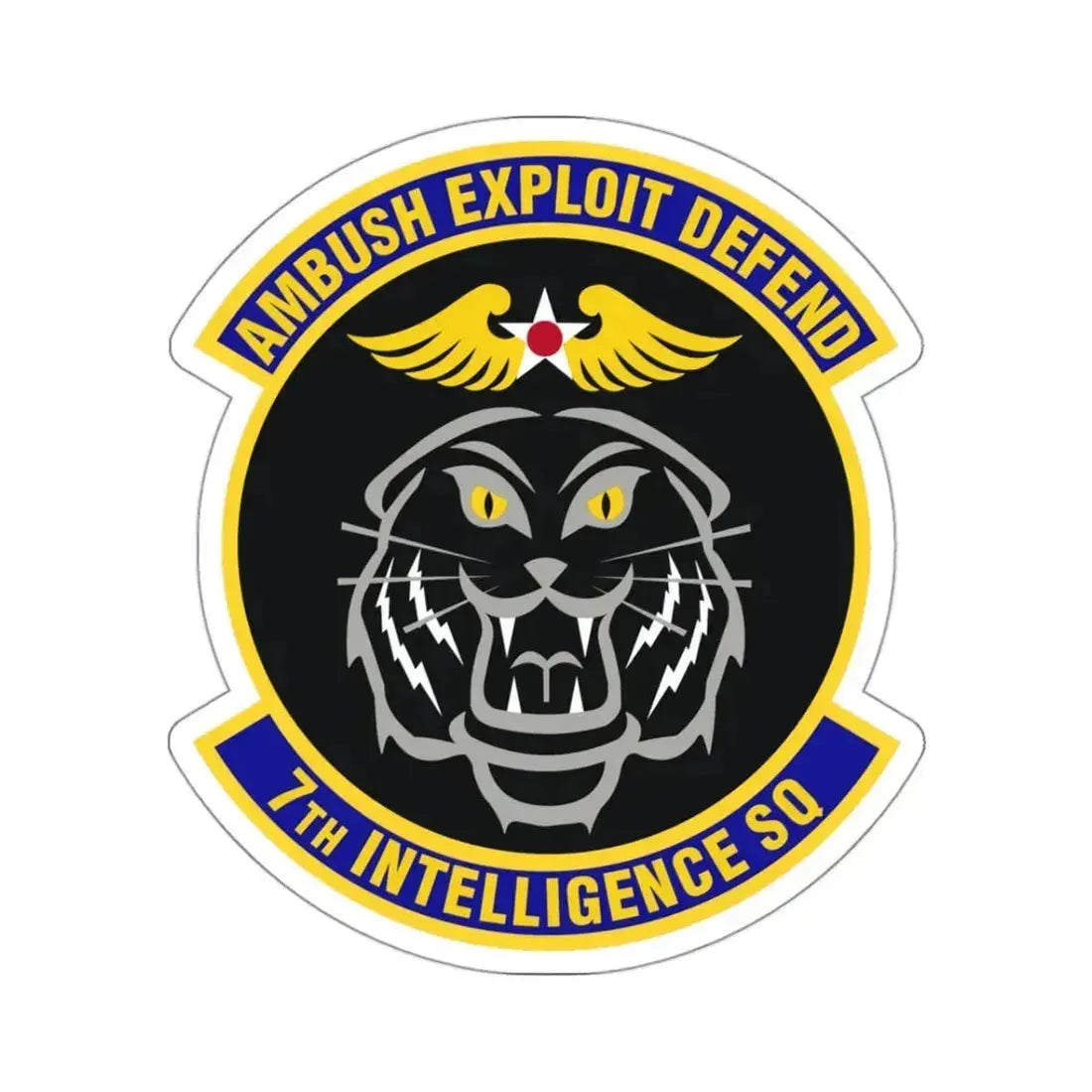 7th Intelligence Squadron (U.S. Air Force) STICKER Vinyl Kiss-Cut Decal 3 Inch White - The Sticker Space