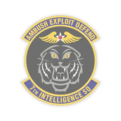 7th Intelligence Squadron (U.S. Air Force) STICKER Vinyl Kiss-Cut Decal 4 Inch Transparent - The Sticker Space