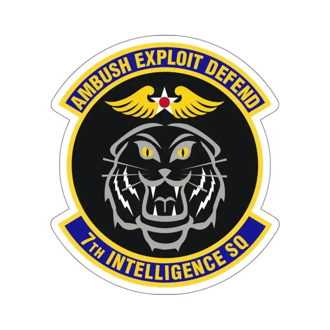 7th Intelligence Squadron (U.S. Air Force) STICKER Vinyl Kiss-Cut Decal 4 Inch White - The Sticker Space