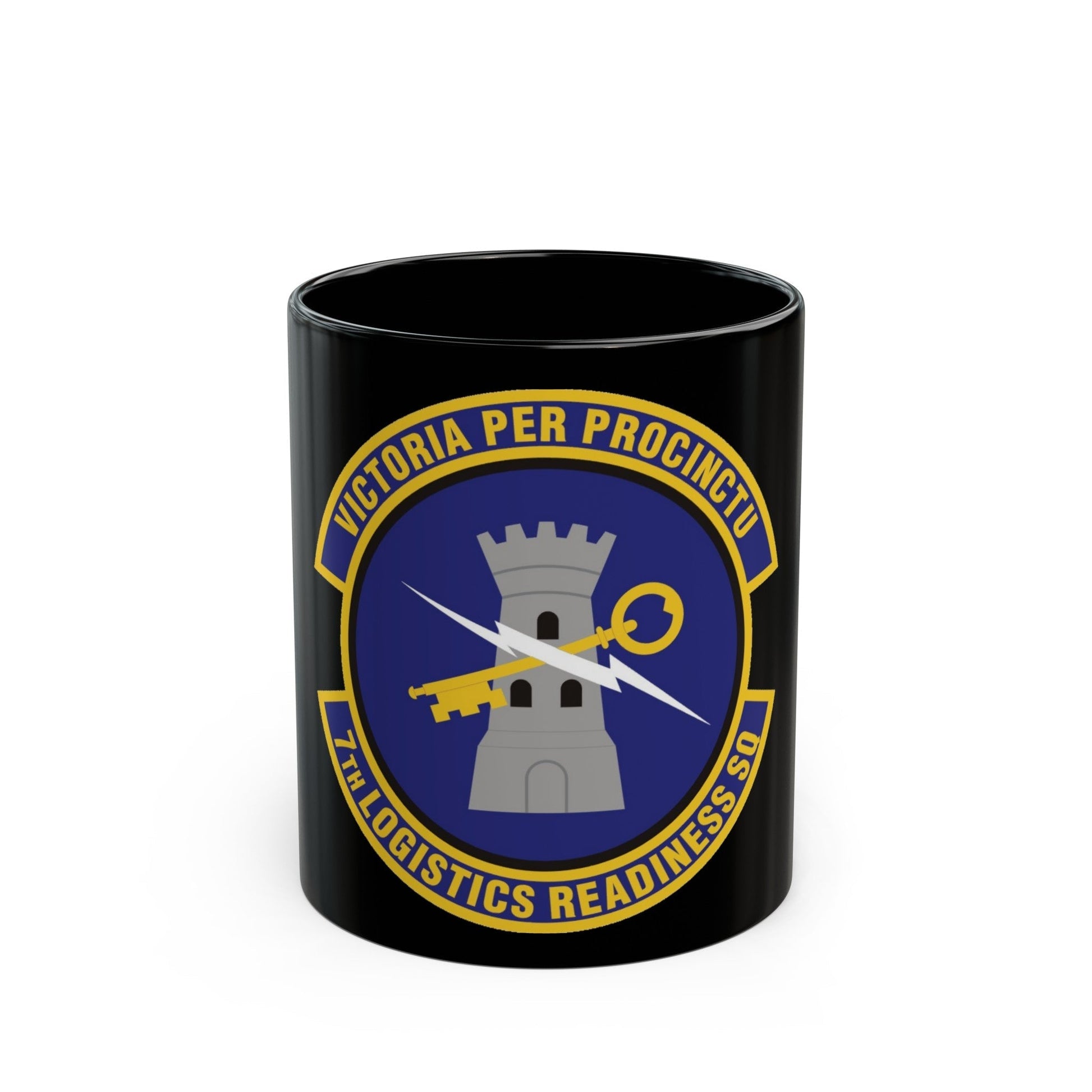 7th Logistics Readiness Squadron (U.S. Air Force) Black Coffee Mug-11oz-The Sticker Space