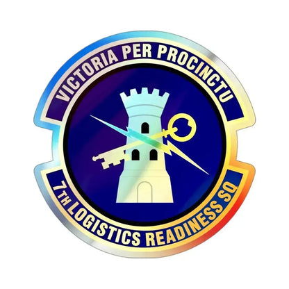 7th Logistics Readiness Squadron (U.S. Air Force) Holographic STICKER Die-Cut Vinyl Decal 3 Inch Holographic - The Sticker Space